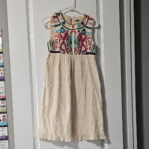 Antropologie by Gryphon Embroidered Empire Sunny Dress